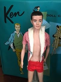 Vintage Mattel Ken doll with case