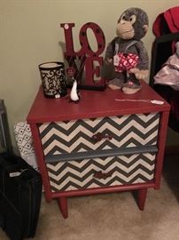 Fun and funky end table and decorative items