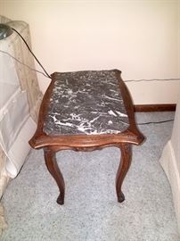 Small marble top accent table
