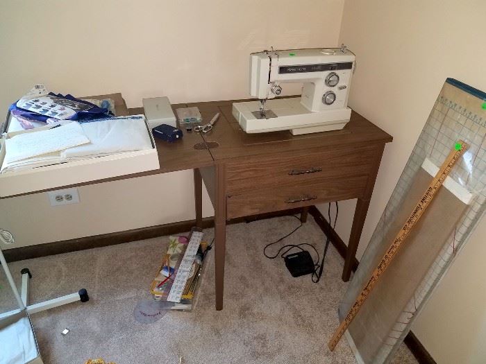 Kenmore sewing machine and cabinet