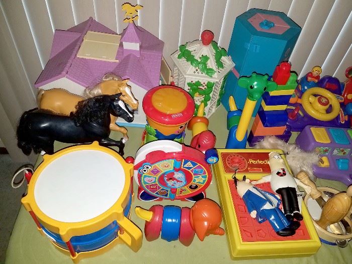 Toys. My Little Pony castle and more