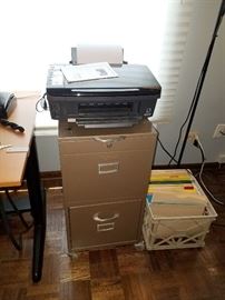 File cabinet. Epson printer