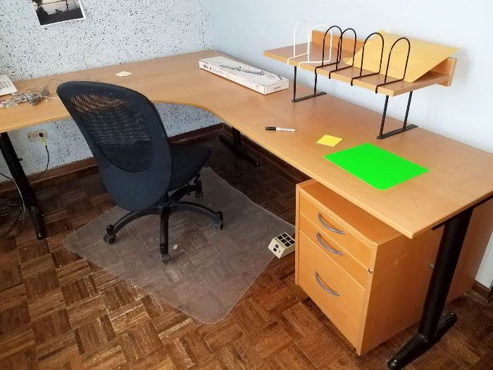 Like new Ikea office suite...2 piece corner desk...file cabinet