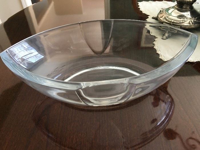 Heavy glass bowl