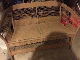 "wicker" loveseat