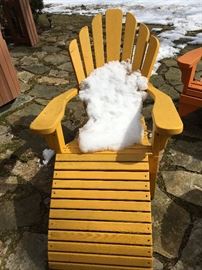 Baldwin Red Cedar Adirondack Chair with Ottoman