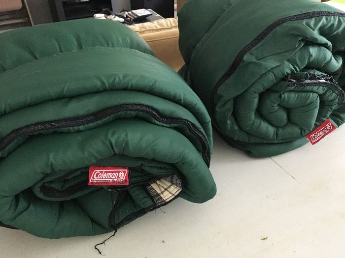 Coleman sleeping bags with flannel linings