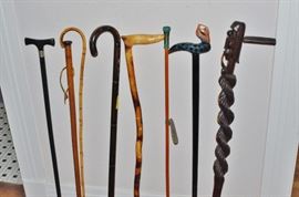 Handmade canes.