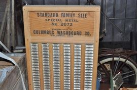 Washboard - have the kids do a load of laundry....  instantly converts this washboard into a Modern Multitasking device. Exercising, Educating and Appreciating.