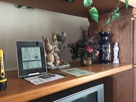 Indoor weather thermometer; misc. decor