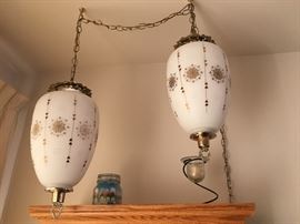Vintage hanging swag lamps