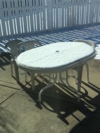 resin patio table and chairs