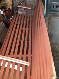 wooden patio bench