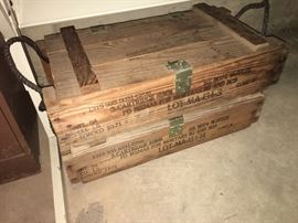 Vintage MORTAR and M29 ammo boxes