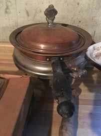 Vintage copper chafing dish