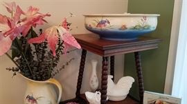 Kingfisher pitcher & bowl