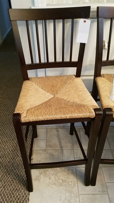 Pair counter height stools