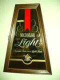 MICHELOB LIGHT MIRRORED BEER ADVERTISING SIGN