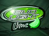 BUDLIGHT LIME BEER FLASHING ADVERTISING LIGHTED SIGN