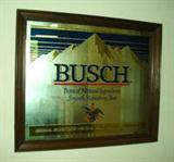 BUSCH MIRRORED ADVERTISING SIGN
