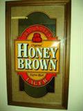 J. W. DUNDEES HONEY BROWN LAGER MIRRORED ADVERTISING SIGN