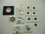 INDIAN HEAD PENNIES, ASSORTED COINS & TOKENS
