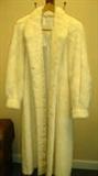 WHITE FULL LENGTH NATURAL EXOTIC FUR COAT - EXTREMELY WELL MADE QUALITY. No tag but is approx size 12 -14.