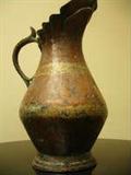 COOPER ANTIQUE HAND BEATEN VERY HEAVY PITCHER