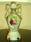 VINTAGE HAND PAINTED PORCELAIN LAMP