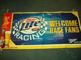 VINYL MILLER LITE RACING BANNER - It has metal grommets and string for displaying

Dimensions: 71" W X 36" H