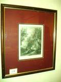 ANTIQUE ENGRAVING - Titled "THE COTTAGE DOOR" Artist J Gainsborough & Engraved by C. Cousen