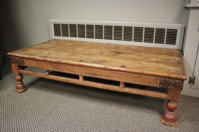 Long Low  Wood Coffee Table