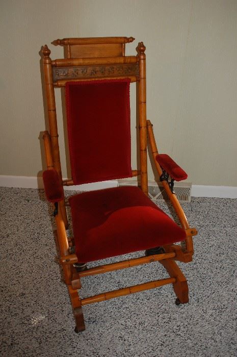 Decorative rocker with padded seating/arm rests