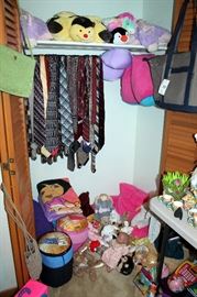 Easter items, dolls and children's items, ties