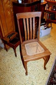 Antique chair and shoe stand