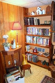 Books, VHS tapes, picture frames