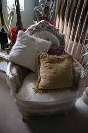 One of Two French Provincial Chairs