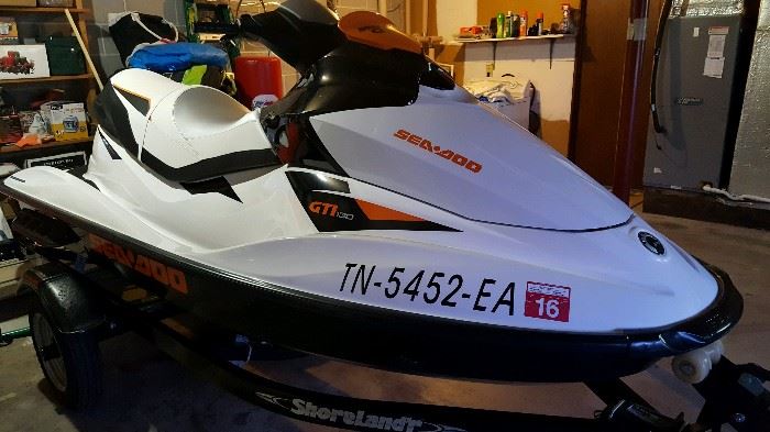 2010 Sea-Doo GTI 130, 4-stroke,  under 100 hrs.  Trailer included, cover, 2 vests. Mint condition, garage kept. $5800