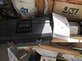 Bench Grinder and Tool Box