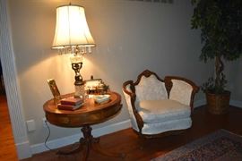 Large Carved Curved Back Rosewood Chair