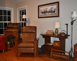 Morris Chair Table Bench Magazine Rack Desk Lamp