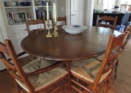 Rattan Wood Dining Set