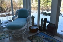 Vintage Wicker Chaise Lounge