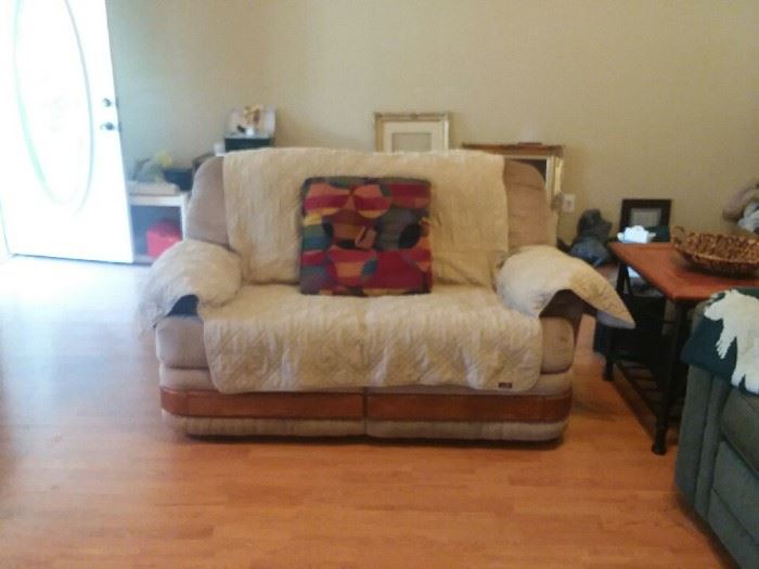 This is a double recliner, needs TLC