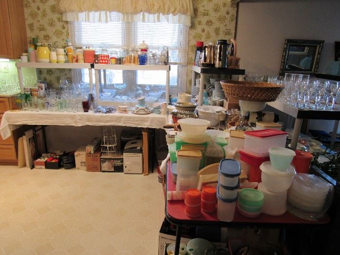 Still lots of Glassware and Kitchen Items!  Make a pile!!!