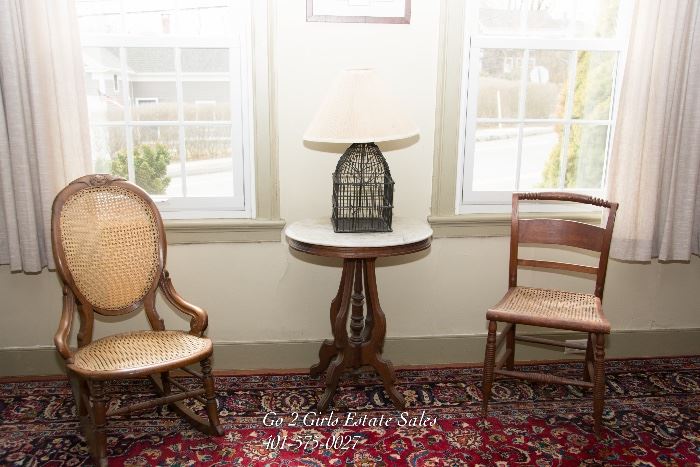 Eastlake marble top table