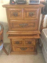 Pair of nightstands, match chest and dresser