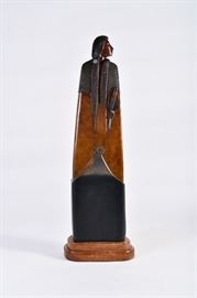 Lot #7 Larry Yazzie Bronze Sculpture of a Native American with a Starting Bid of $2,000