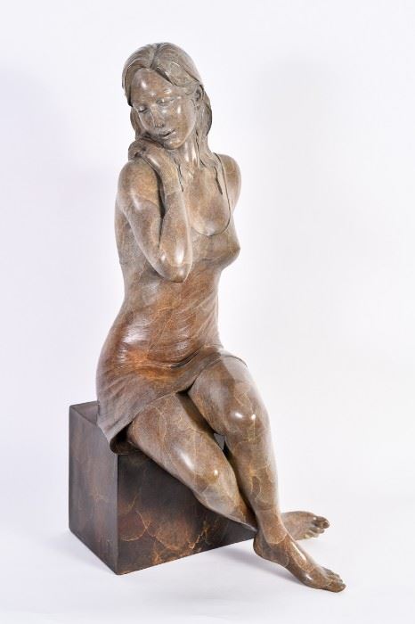 Lot #10 Rodd Ambroson Bronze Sculpture titled "Serenity" with a Starting Bid of $1,000