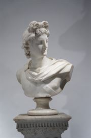 Lot #20 Italian School Marble Bust of Apollo with a Starting Bid of $2,000